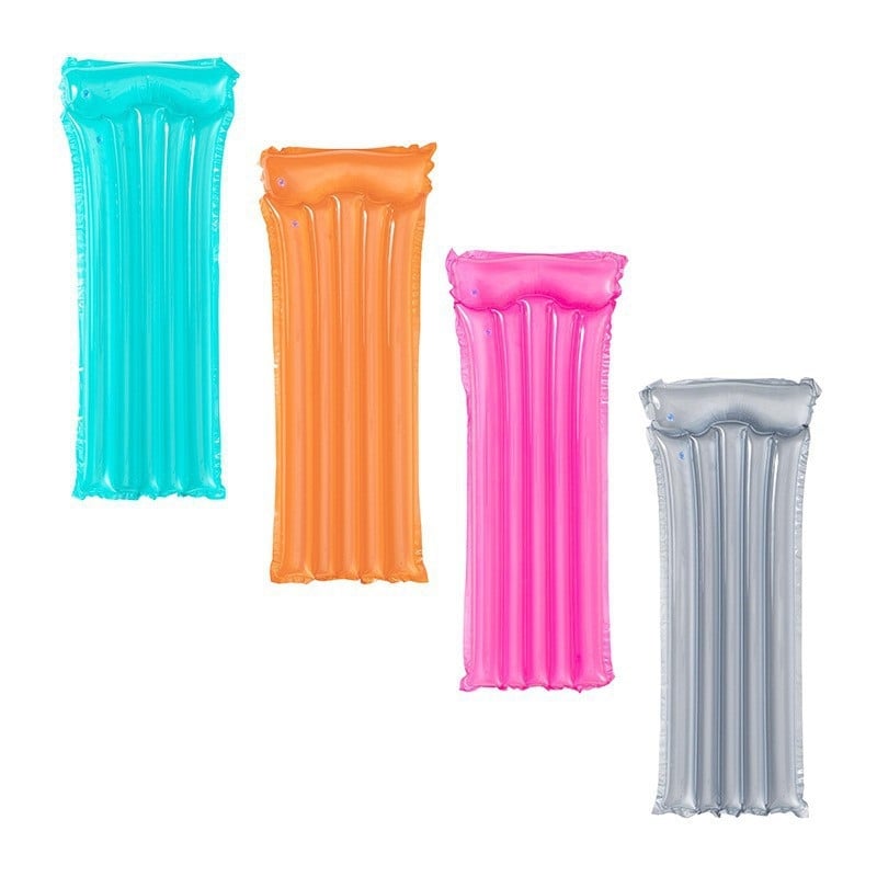 Pūšamais dubultais ūdens krēsls ar varavīksnes rakstu un gaisa spilvenu, no videi draudzīga PVC