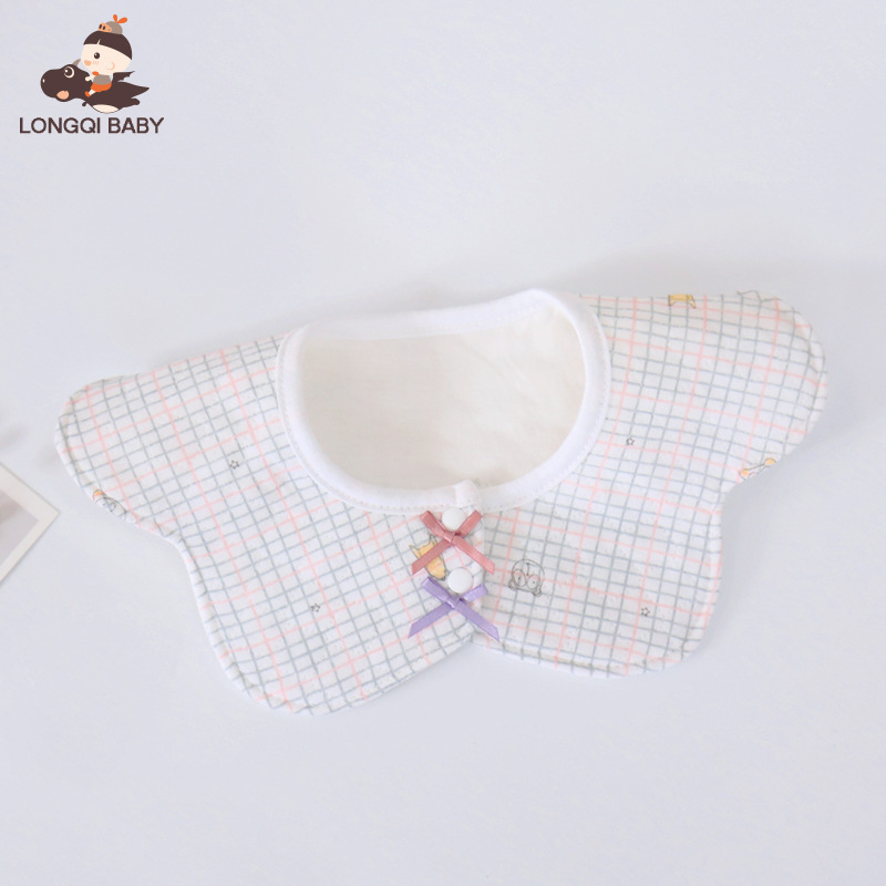 Бебешки лигавник с трислоен водоустойчив дизайн; памучна материя; водо- и мръсоустойчив; подходящ за бебета и малки деца до 3 години; шарки: райета, точки, едноцветни, принтове