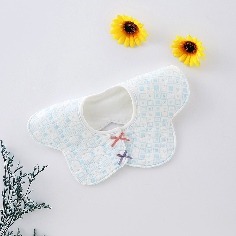 Бебешки лигавник с трислоен водоустойчив дизайн; памучна материя; водо- и мръсоустойчив; подходящ за бебета и малки деца до 3 години; шарки: райета, точки, едноцветни, принтове