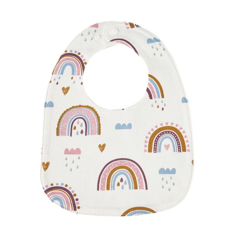 Bavetă impermeabilă pentru bebeluși, în formă U, din bumbac, pentru 0–3 ani