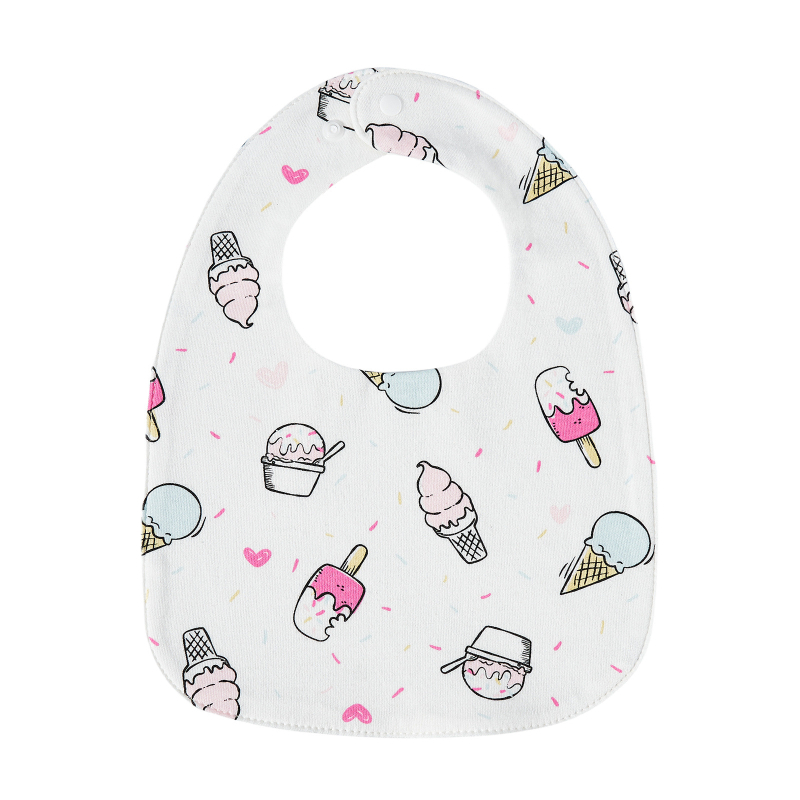 Bavetă impermeabilă pentru bebeluși, în formă U, din bumbac, pentru 0–3 ani