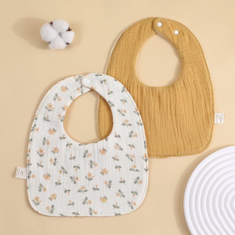 Șal triunghiular pentru bebeluți, 95% bumbac, imprimeu, absorbant, pentru nou-născuți până la 12 luni, Primăvara 2025