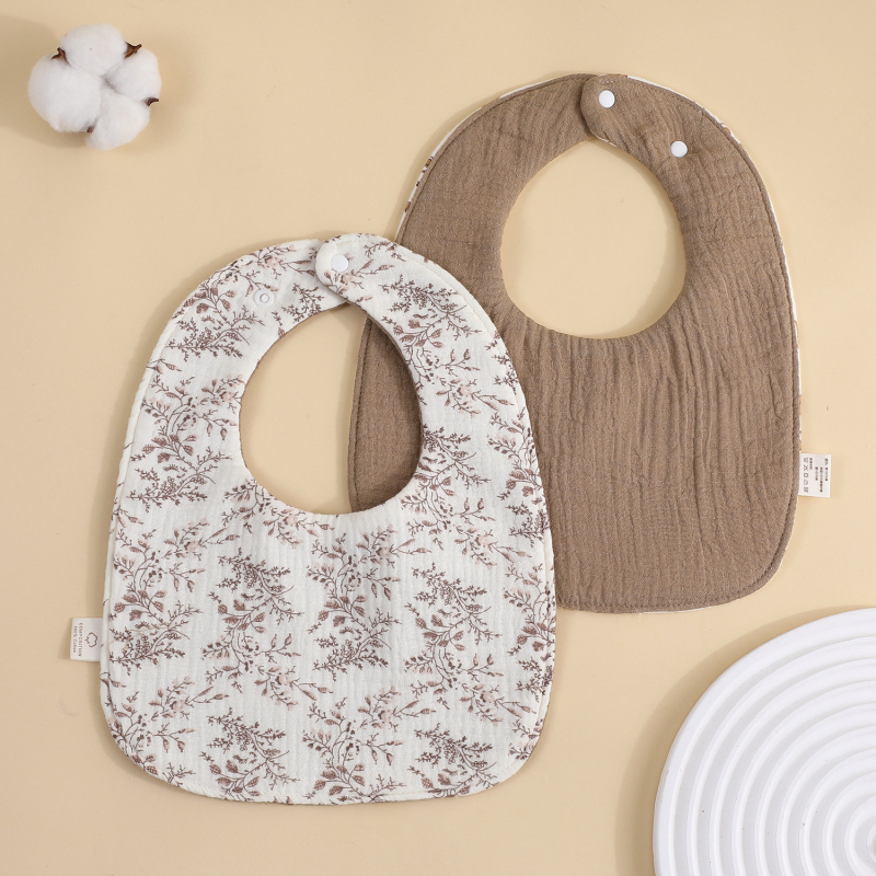 Șal triunghiular pentru bebeluți, 95% bumbac, imprimeu, absorbant, pentru nou-născuți până la 12 luni, Primăvara 2025