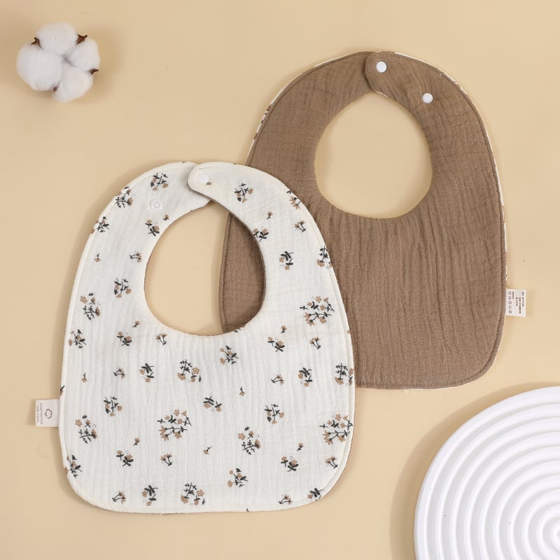 Șal triunghiular pentru bebeluți, 95% bumbac, imprimeu, absorbant, pentru nou-născuți până la 12 luni, Primăvara 2025