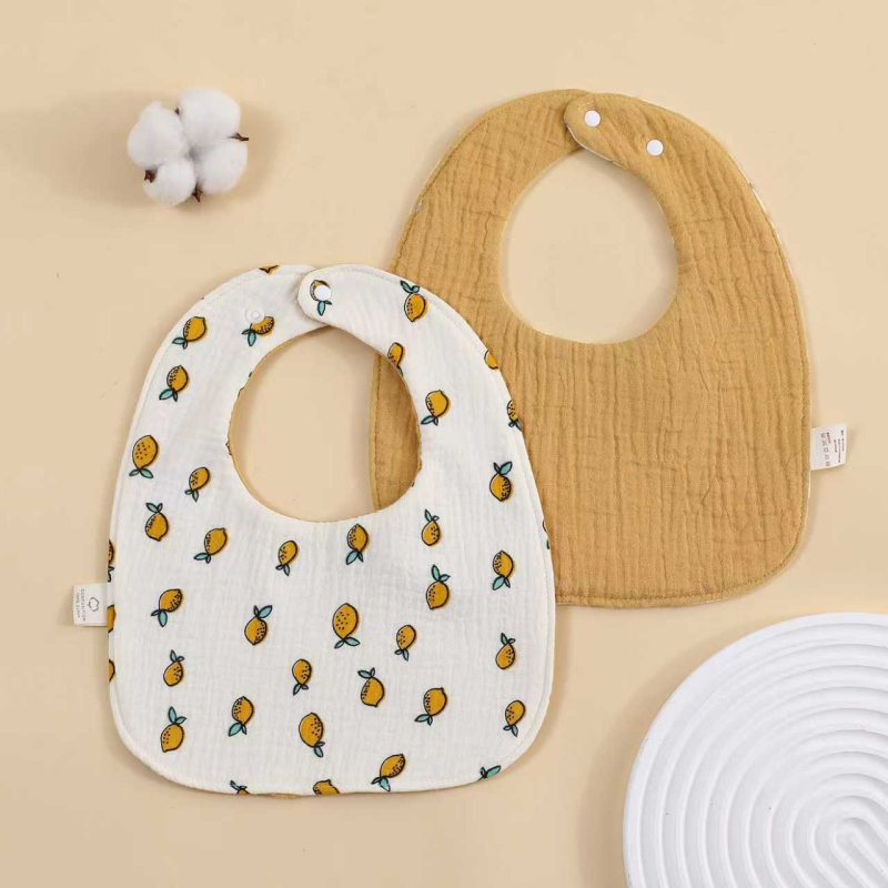 Șal triunghiular pentru bebeluți, 95% bumbac, imprimeu, absorbant, pentru nou-născuți până la 12 luni, Primăvara 2025