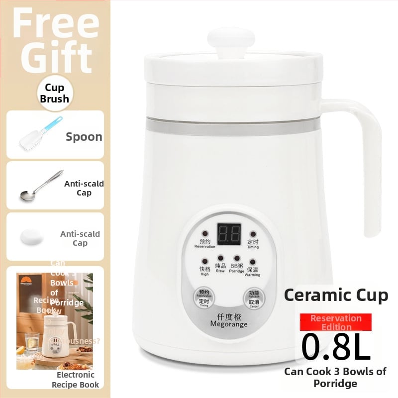 Keraminė sveikatingumo arbatinė vienai šaliai MK-C66, talpa iki 1 L, 220V, 85W, KSD termostatas su mygtuko valdymu