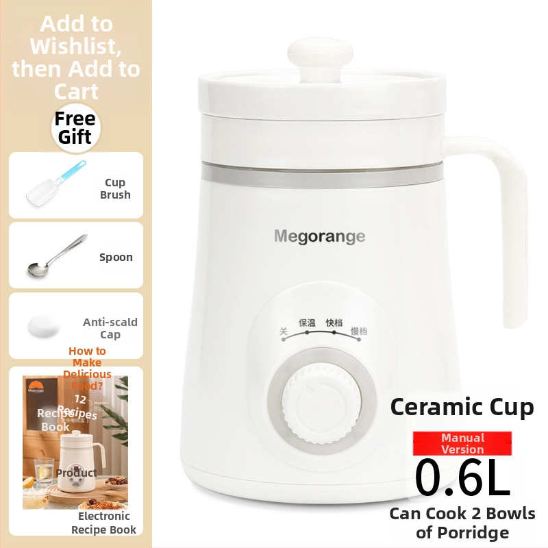 Keraminė sveikatingumo arbatinė vienai šaliai MK-C66, talpa iki 1 L, 220V, 85W, KSD termostatas su mygtuko valdymu