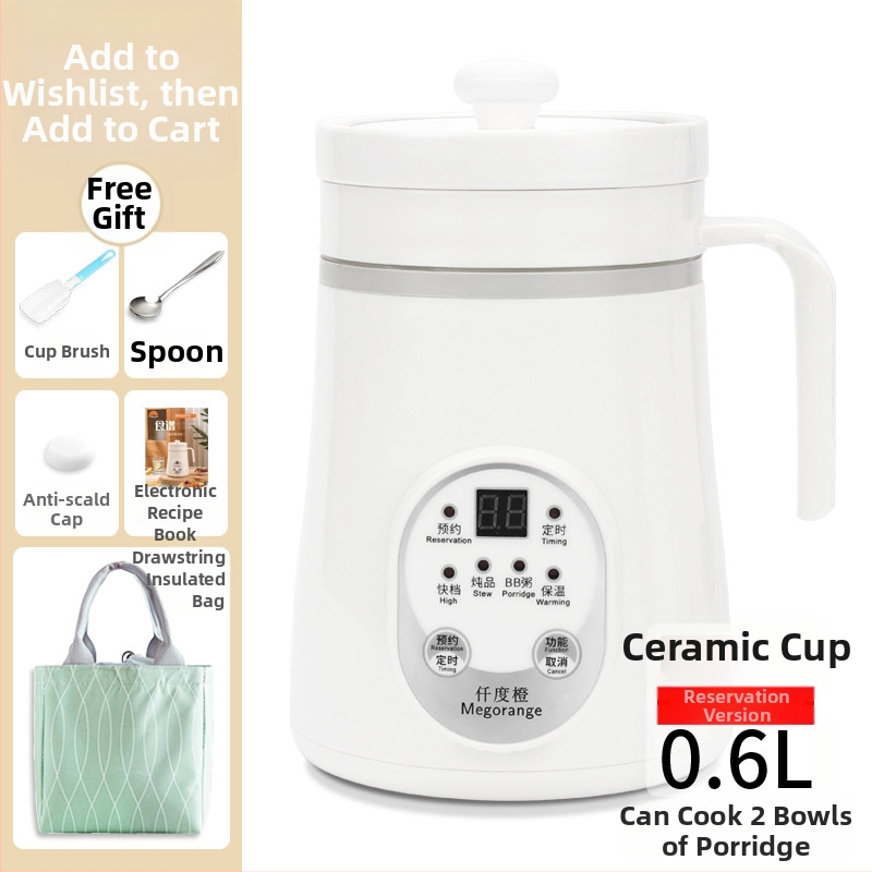 Keraminė sveikatingumo arbatinė vienai šaliai MK-C66, talpa iki 1 L, 220V, 85W, KSD termostatas su mygtuko valdymu