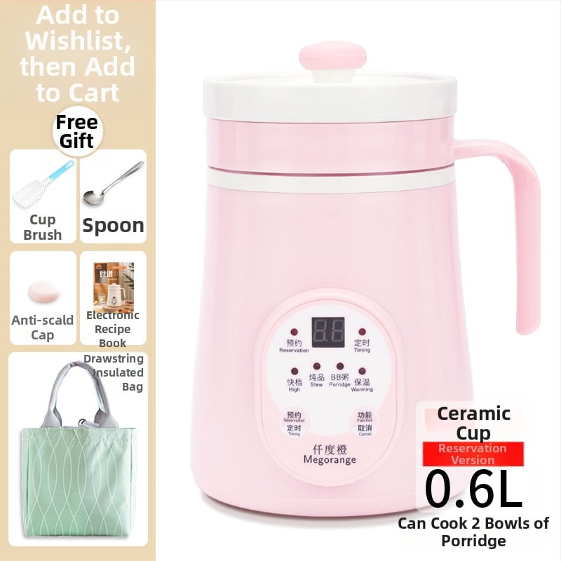 Keraminė sveikatingumo arbatinė vienai šaliai MK-C66, talpa iki 1 L, 220V, 85W, KSD termostatas su mygtuko valdymu