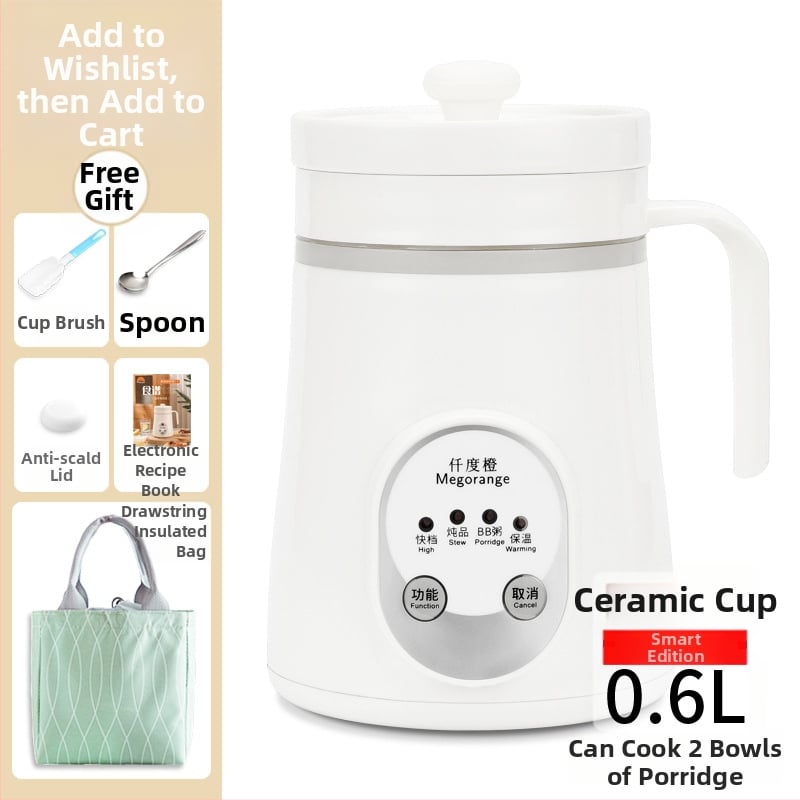 Keraminė sveikatingumo arbatinė vienai šaliai MK-C66, talpa iki 1 L, 220V, 85W, KSD termostatas su mygtuko valdymu