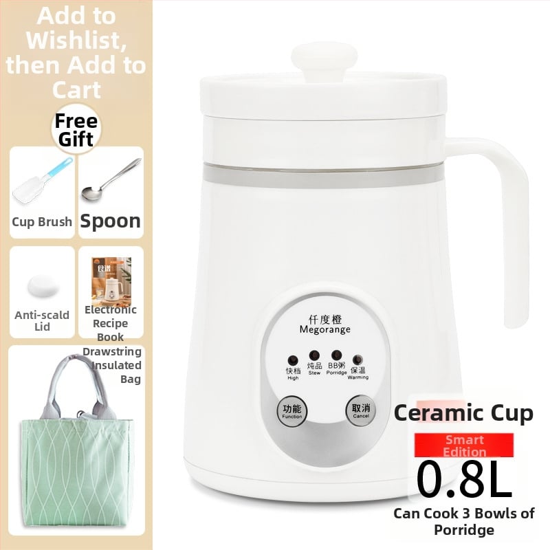 Keraminė sveikatingumo arbatinė vienai šaliai MK-C66, talpa iki 1 L, 220V, 85W, KSD termostatas su mygtuko valdymu