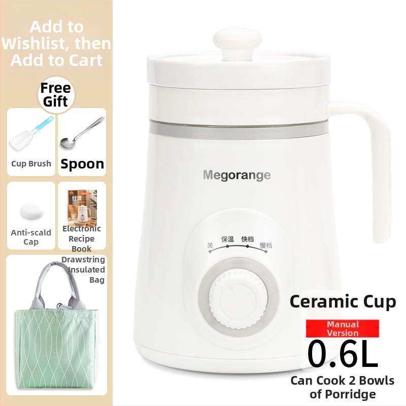 Keraminė sveikatingumo arbatinė vienai šaliai MK-C66, talpa iki 1 L, 220V, 85W, KSD termostatas su mygtuko valdymu