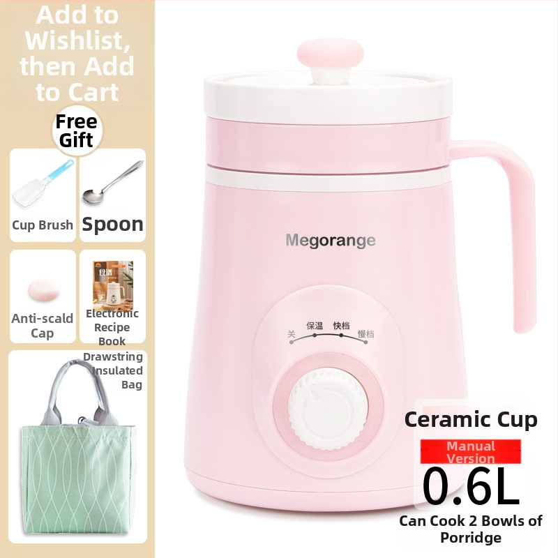 Keraminė sveikatingumo arbatinė vienai šaliai MK-C66, talpa iki 1 L, 220V, 85W, KSD termostatas su mygtuko valdymu