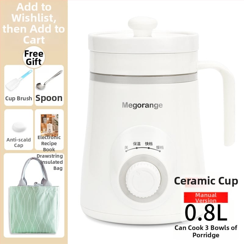 Keraminė sveikatingumo arbatinė vienai šaliai MK-C66, talpa iki 1 L, 220V, 85W, KSD termostatas su mygtuko valdymu