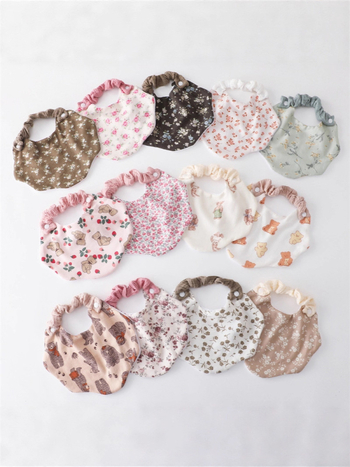 Pamukov salivni šal za bebe, anti-zašpljineje mrlja, unisex, za bebe 0–12 mjeseci, uzor crtani/cvjetni