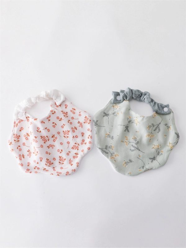 Pamukov salivni šal za bebe, anti-zašpljineje mrlja, unisex, za bebe 0–12 mjeseci, uzor crtani/cvjetni
