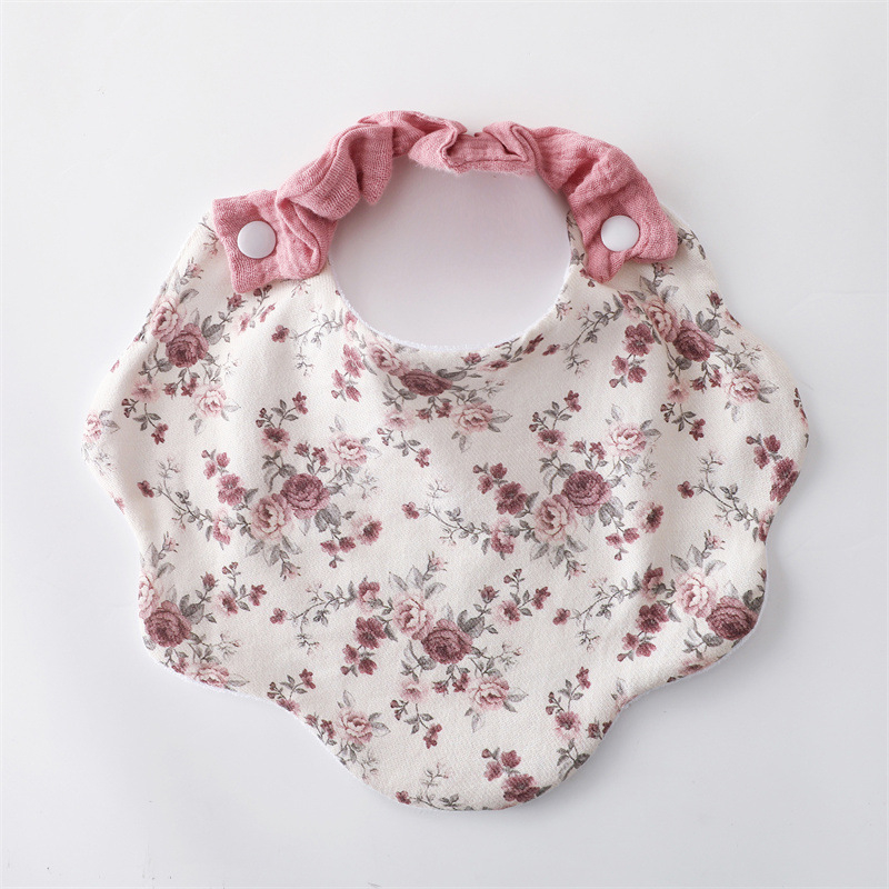Pamukov salivni šal za bebe, anti-zašpljineje mrlja, unisex, za bebe 0–12 mjeseci, uzor crtani/cvjetni