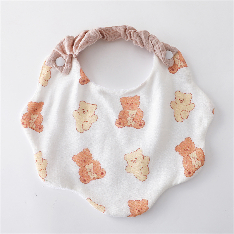 Pamukov salivni šal za bebe, anti-zašpljineje mrlja, unisex, za bebe 0–12 mjeseci, uzor crtani/cvjetni