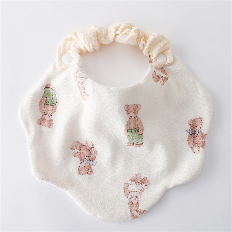 Pamukov salivni šal za bebe, anti-zašpljineje mrlja, unisex, za bebe 0–12 mjeseci, uzor crtani/cvjetni