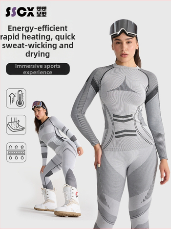 Ātrās žāvēšanas slēpošanas komplekts — silts pamatslānis, kokvilnas maisījums (Spandex 13%, Nylon 61%, Polyester 26%), Ziema/Rudens, Vīrieši, Darbības: skrējiens, riteņbraukšana, sniegs un ledus, pārgājieni