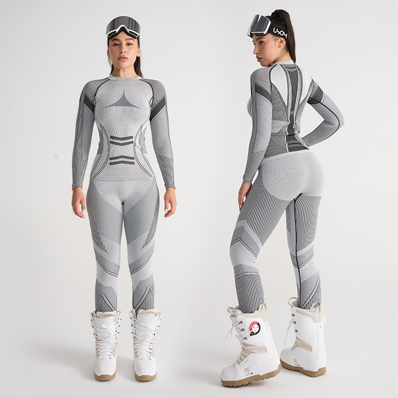 Ātrās žāvēšanas slēpošanas komplekts — silts pamatslānis, kokvilnas maisījums (Spandex 13%, Nylon 61%, Polyester 26%), Ziema/Rudens, Vīrieši, Darbības: skrējiens, riteņbraukšana, sniegs un ledus, pārgājieni