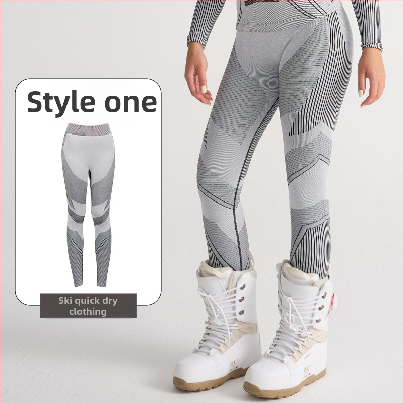 Ātrās žāvēšanas slēpošanas komplekts — silts pamatslānis, kokvilnas maisījums (Spandex 13%, Nylon 61%, Polyester 26%), Ziema/Rudens, Vīrieši, Darbības: skrējiens, riteņbraukšana, sniegs un ledus, pārgājieni