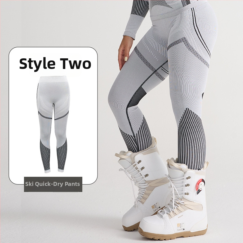 Ātrās žāvēšanas slēpošanas komplekts — silts pamatslānis, kokvilnas maisījums (Spandex 13%, Nylon 61%, Polyester 26%), Ziema/Rudens, Vīrieši, Darbības: skrējiens, riteņbraukšana, sniegs un ledus, pārgājieni