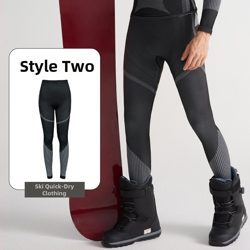 Ātrās žāvēšanas slēpošanas komplekts — silts pamatslānis, kokvilnas maisījums (Spandex 13%, Nylon 61%, Polyester 26%), Ziema/Rudens, Vīrieši, Darbības: skrējiens, riteņbraukšana, sniegs un ledus, pārgājieni