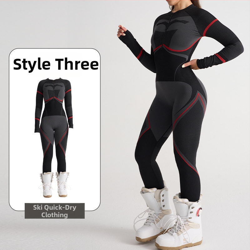 Ātrās žāvēšanas slēpošanas komplekts — silts pamatslānis, kokvilnas maisījums (Spandex 13%, Nylon 61%, Polyester 26%), Ziema/Rudens, Vīrieši, Darbības: skrējiens, riteņbraukšana, sniegs un ledus, pārgājieni