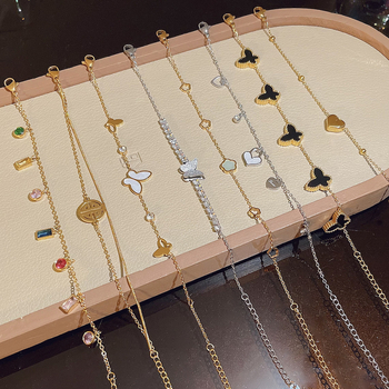 Brățară pentru femei din oțel de titan, cu motiv inimă și fluture — de înaltă clasă, placare electroplată, bijuterii de modă elegante, cadou pentru călătorii