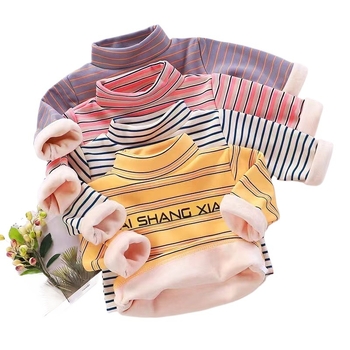 Vaikų fleece apsauginis šiltas viršutinis su pusaukliu kaklu, ilgomis rankovėmis, 95% poliesteris