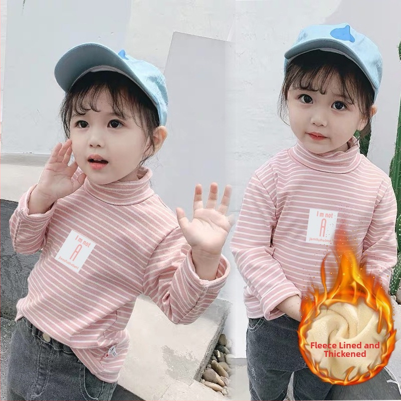 Vaikų fleece apsauginis šiltas viršutinis su pusaukliu kaklu, ilgomis rankovėmis, 95% poliesteris