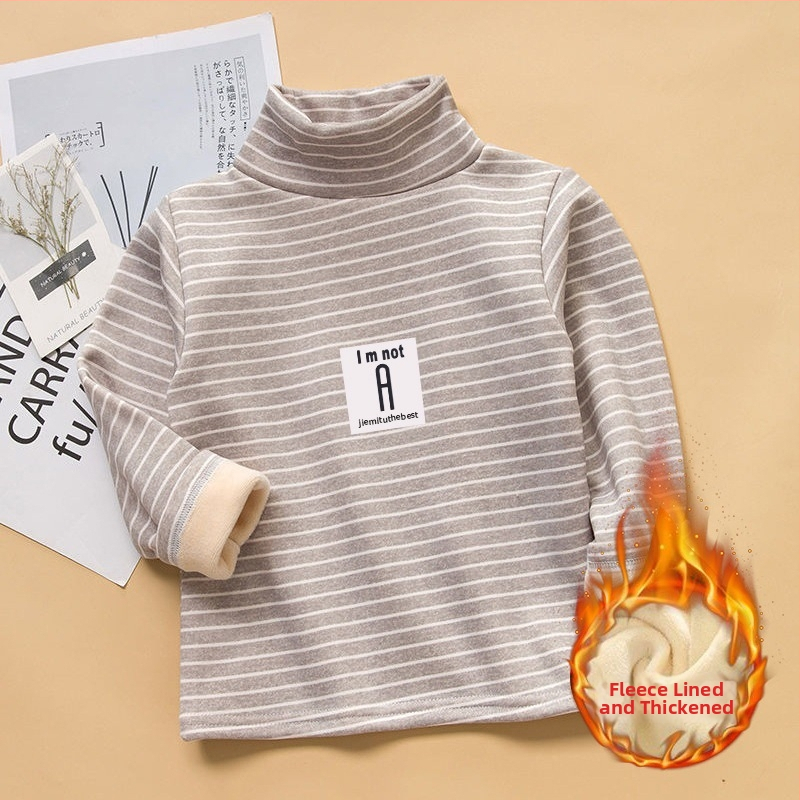 Vaikų fleece apsauginis šiltas viršutinis su pusaukliu kaklu, ilgomis rankovėmis, 95% poliesteris