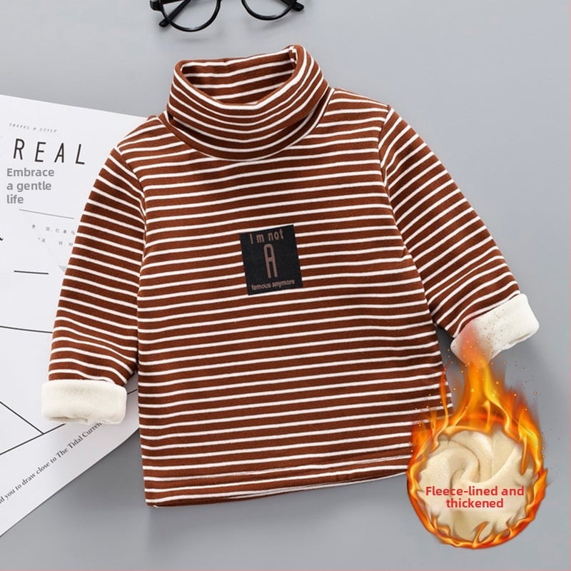 Vaikų fleece apsauginis šiltas viršutinis su pusaukliu kaklu, ilgomis rankovėmis, 95% poliesteris