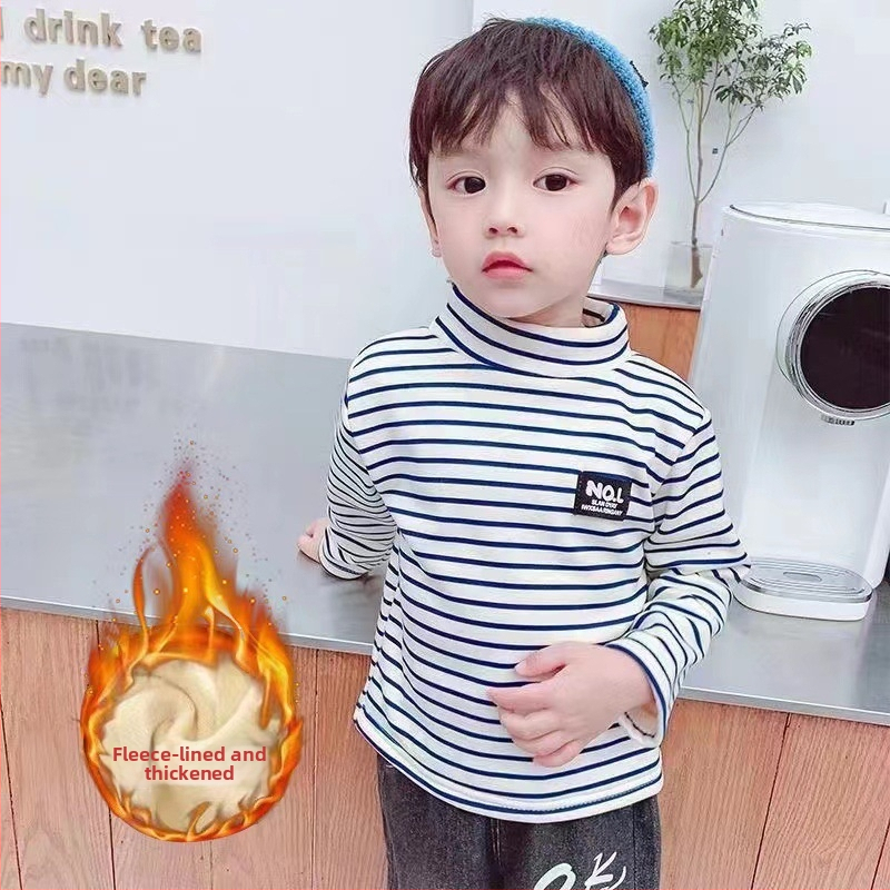 Vaikų fleece apsauginis šiltas viršutinis su pusaukliu kaklu, ilgomis rankovėmis, 95% poliesteris