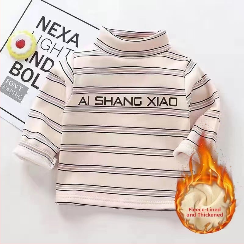 Vaikų fleece apsauginis šiltas viršutinis su pusaukliu kaklu, ilgomis rankovėmis, 95% poliesteris