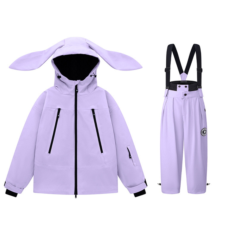 Bērnu slēpošanas komplekts ar kapuci – ūdensnecaurlaidīgs 3000mm, elpojošs, silta pildījuma no zīda šķiedras, universāls