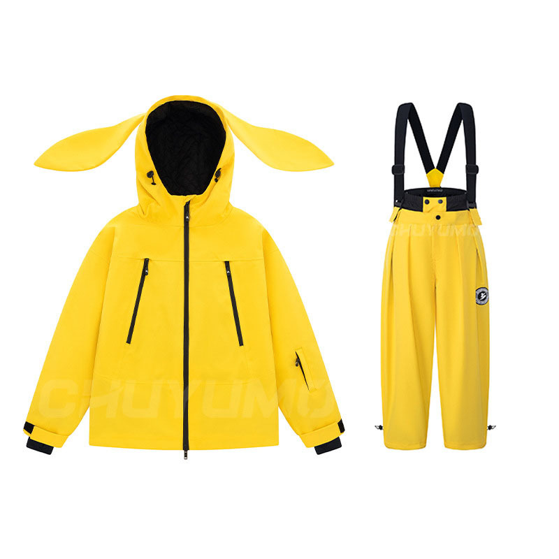 Bērnu slēpošanas komplekts ar kapuci – ūdensnecaurlaidīgs 3000mm, elpojošs, silta pildījuma no zīda šķiedras, universāls