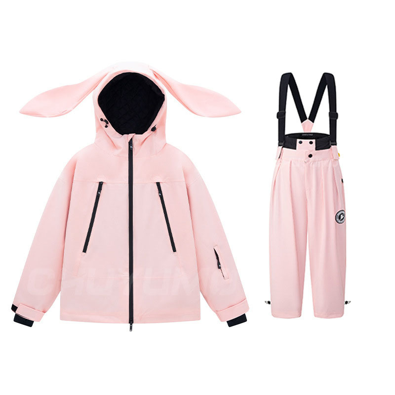 Bērnu slēpošanas komplekts ar kapuci – ūdensnecaurlaidīgs 3000mm, elpojošs, silta pildījuma no zīda šķiedras, universāls