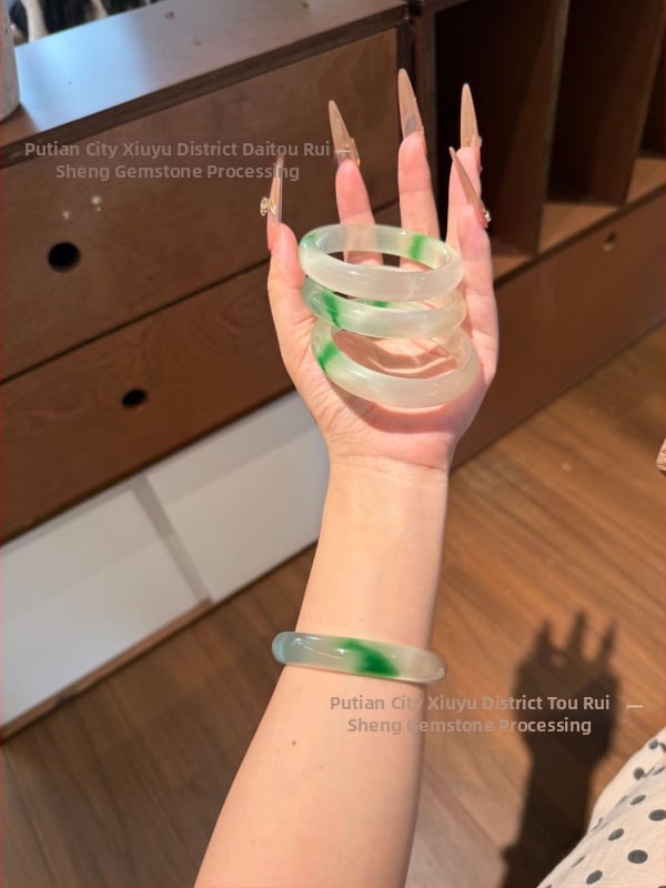 Stiklo apyrankė, Zhuozhi bracelet prekės ženklas, poliruotas paviršius, kinų stilius, literatūrinis retro