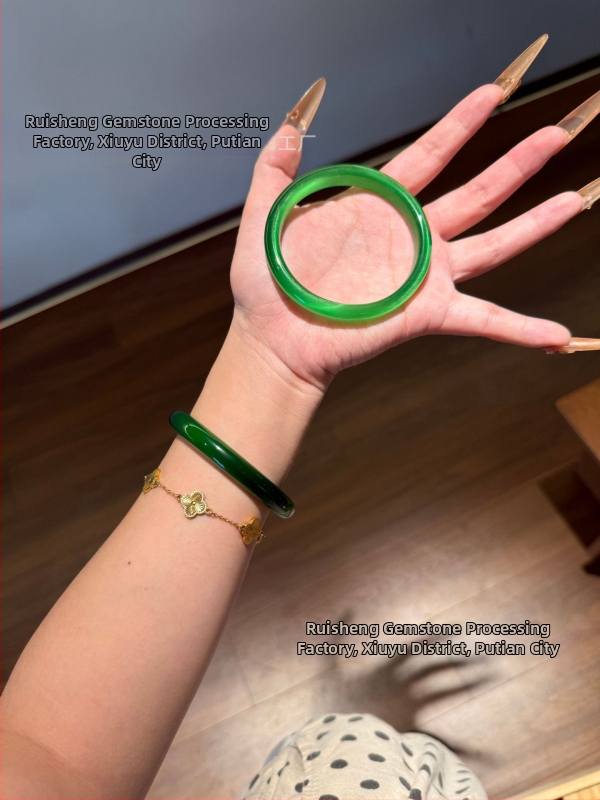 Stiklo apyrankė, Zhuozhi bracelet prekės ženklas, poliruotas paviršius, kinų stilius, literatūrinis retro