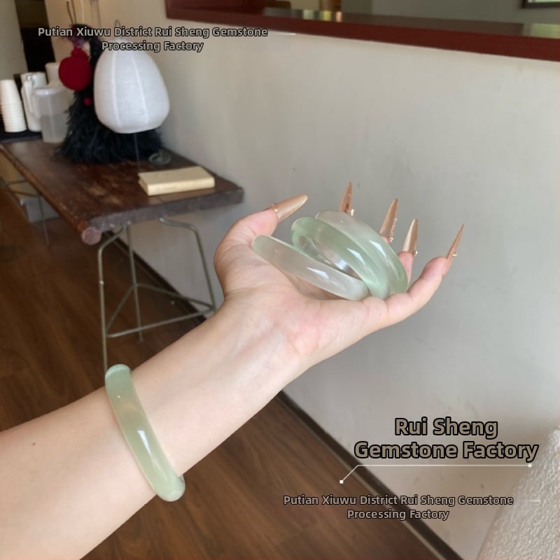 Stiklo apyrankė, Zhuozhi bracelet prekės ženklas, poliruotas paviršius, kinų stilius, literatūrinis retro