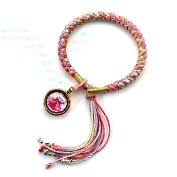 Apyrankė su drakono žvynų mazgu, Tibeto įkvėpta dizainas, rankomis pintas virvės, unisex, etninio stiliaus