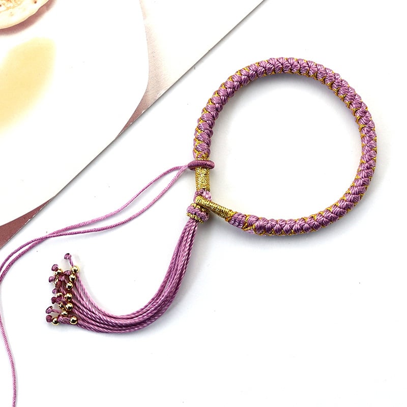 Apyrankė su drakono žvynų mazgu, Tibeto įkvėpta dizainas, rankomis pintas virvės, unisex, etninio stiliaus