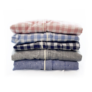 Duga noćna haljina u indijskom stilu, 100% pamuk, dugi rukavi, bez ovratnika (Materijal: 100% pamuk; Stil: indijski; Rukavi: dugi; Ovratnik: bez; Gustoća tkanine: 141–160 g/m2)