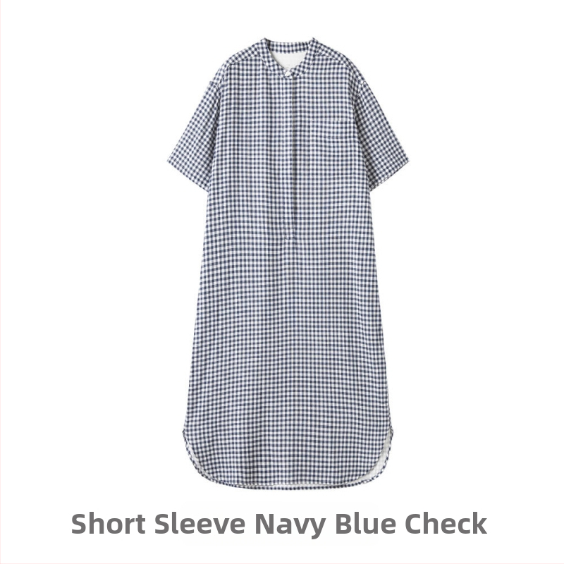 Duga noćna haljina u indijskom stilu, 100% pamuk, dugi rukavi, bez ovratnika (Materijal: 100% pamuk; Stil: indijski; Rukavi: dugi; Ovratnik: bez; Gustoća tkanine: 141–160 g/m2)