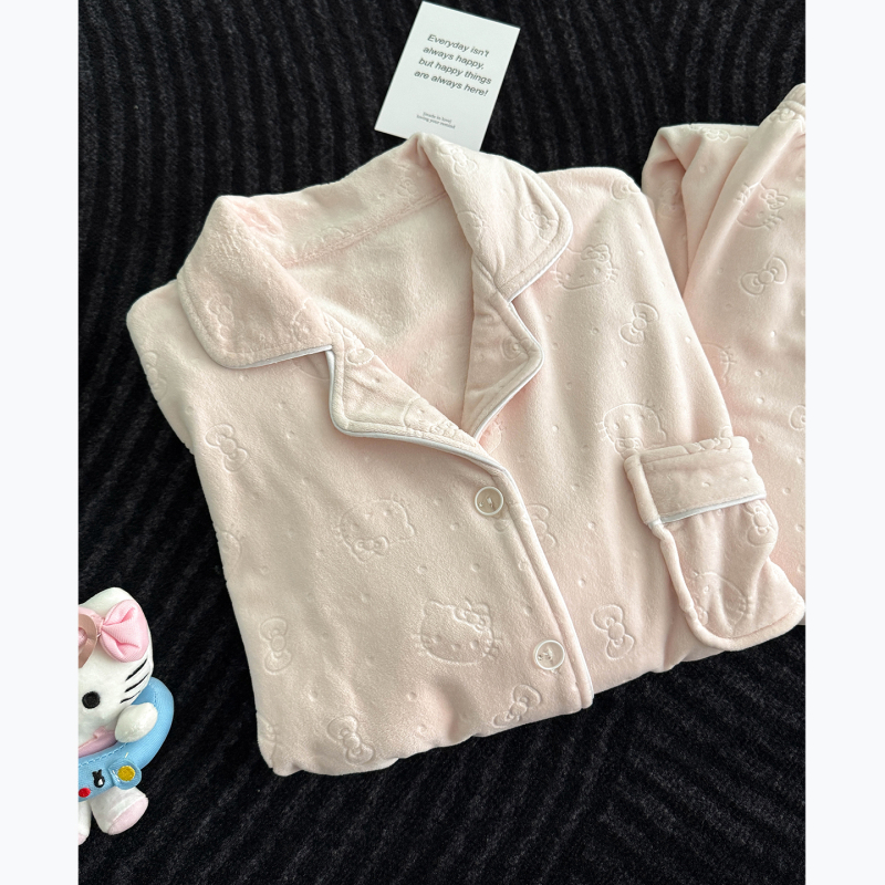 Pijamale pentru femei, stil fustă, design etnic, țesătură din bumbac țesut, mâneci lungi