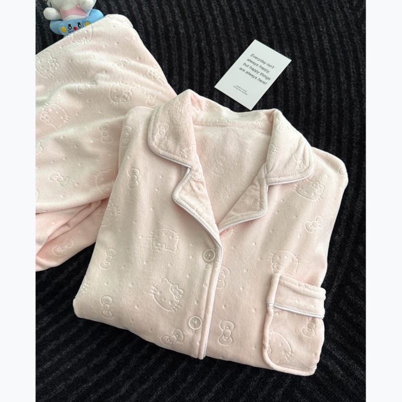 Pijamale pentru femei, stil fustă, design etnic, țesătură din bumbac țesut, mâneci lungi