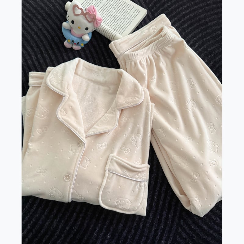 Pijamale pentru femei, stil fustă, design etnic, țesătură din bumbac țesut, mâneci lungi