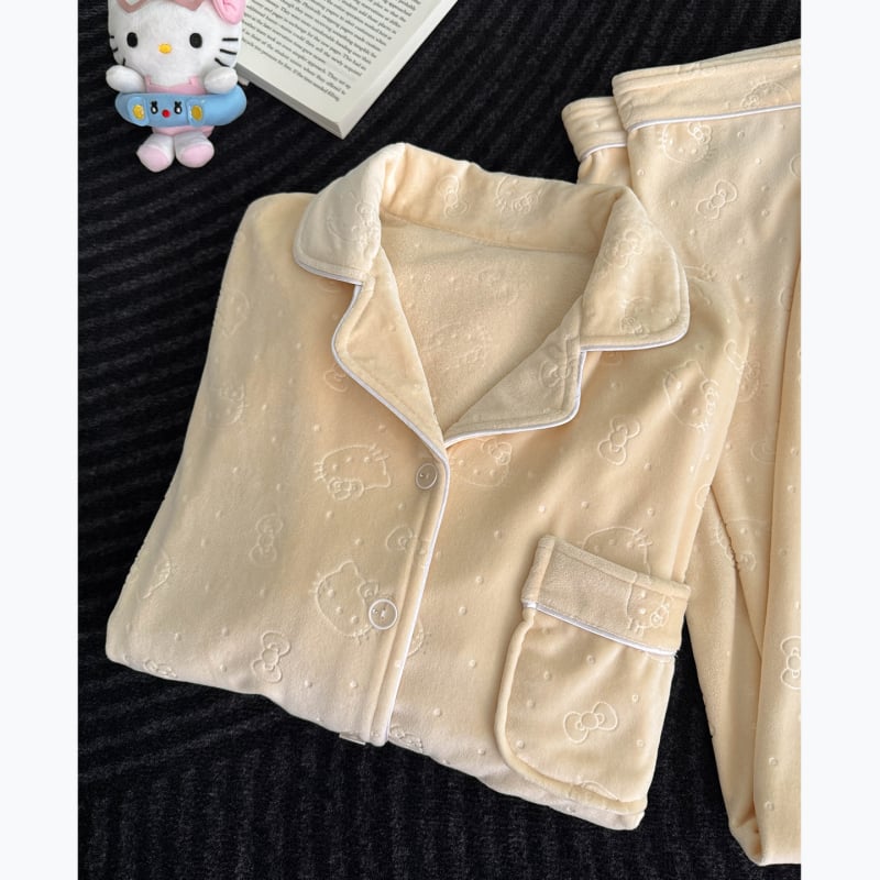 Pijamale pentru femei, stil fustă, design etnic, țesătură din bumbac țesut, mâneci lungi